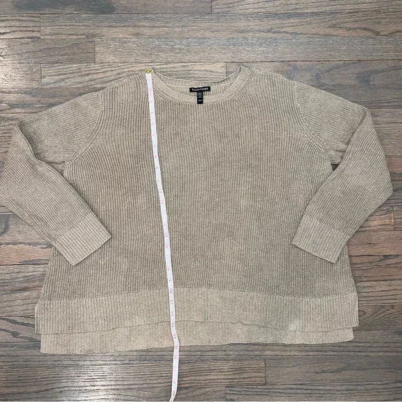 Eileen Fisher Sweater 100% Organic Cotton Knit Women’s XL Taupe Quiet Luxury - Picture 5 of 7